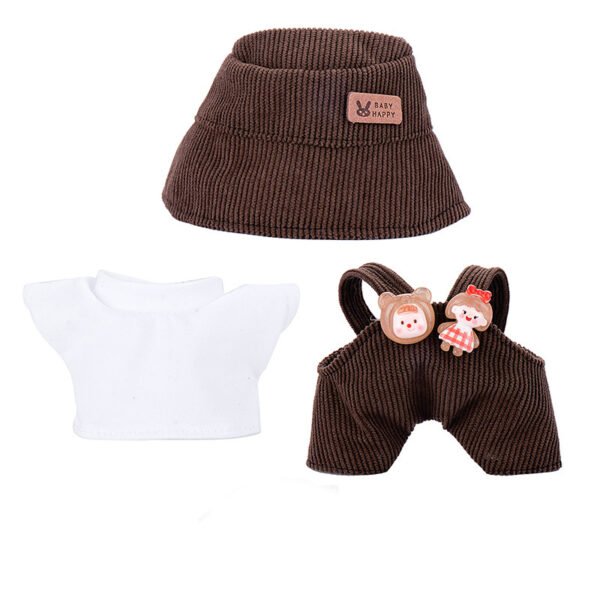 17CM Bucket Hat Underwear Hanging Blouse And Pants Doll Clothes