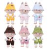 17CM Bucket Hat Underwear Hanging Blouse And Pants Doll Clothes